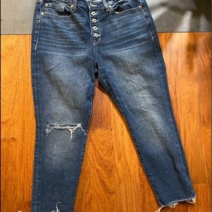 Torrid Button high distressed jeans